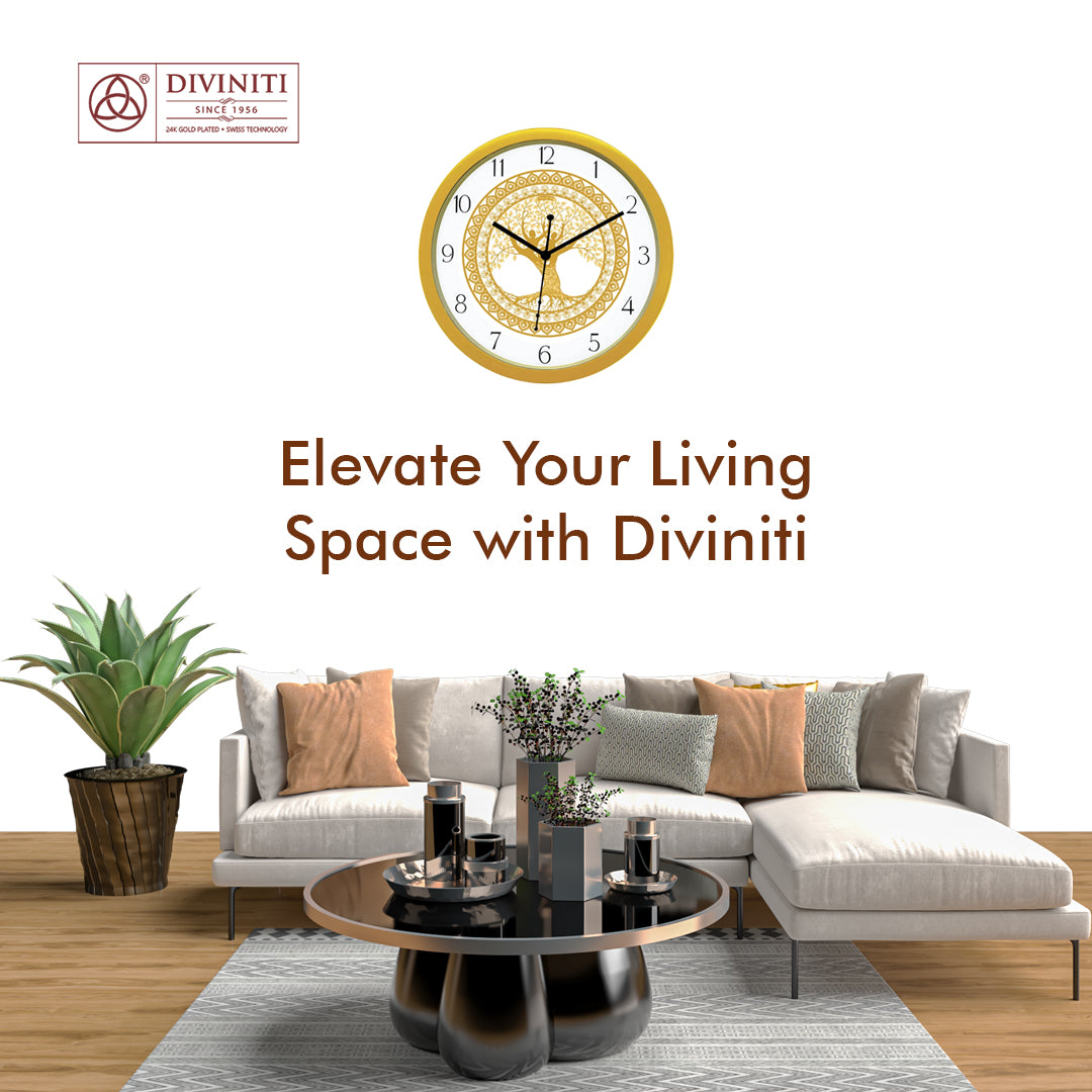 Timeless Elegance: Elevate Your Living Room with a Gold-Plated Wall Clock