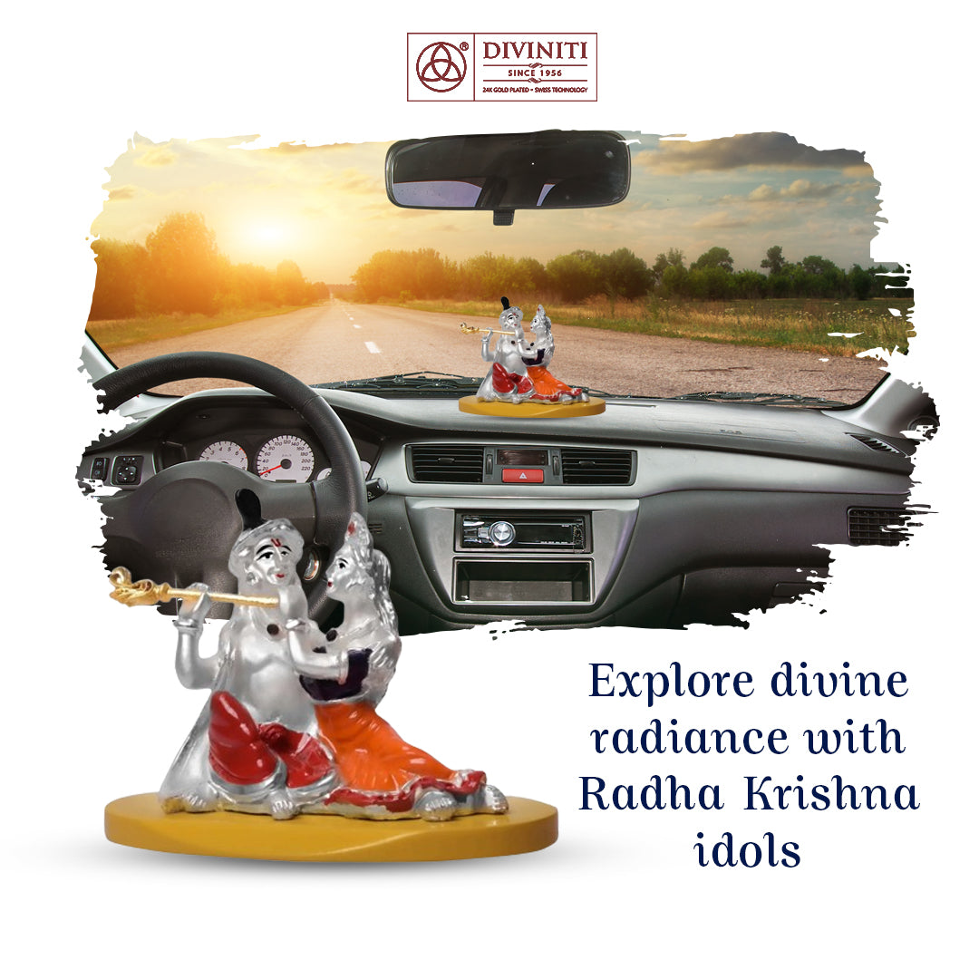 Embellish Your Space with Silver-Plated Radha Krishna Idol Under 3000