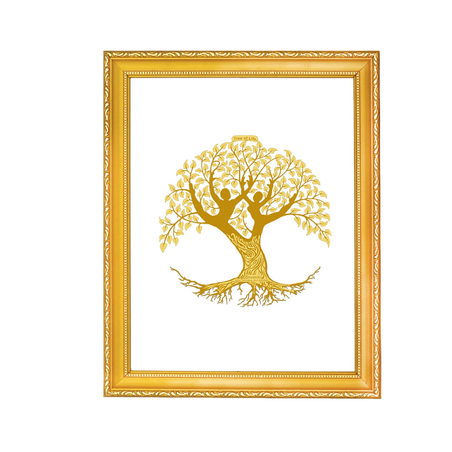 Tree of Life | Symbol of Growth, Harmony & Eternal Energy Wall & Tabletop Photo Frame in 24K Gold Plated Foil