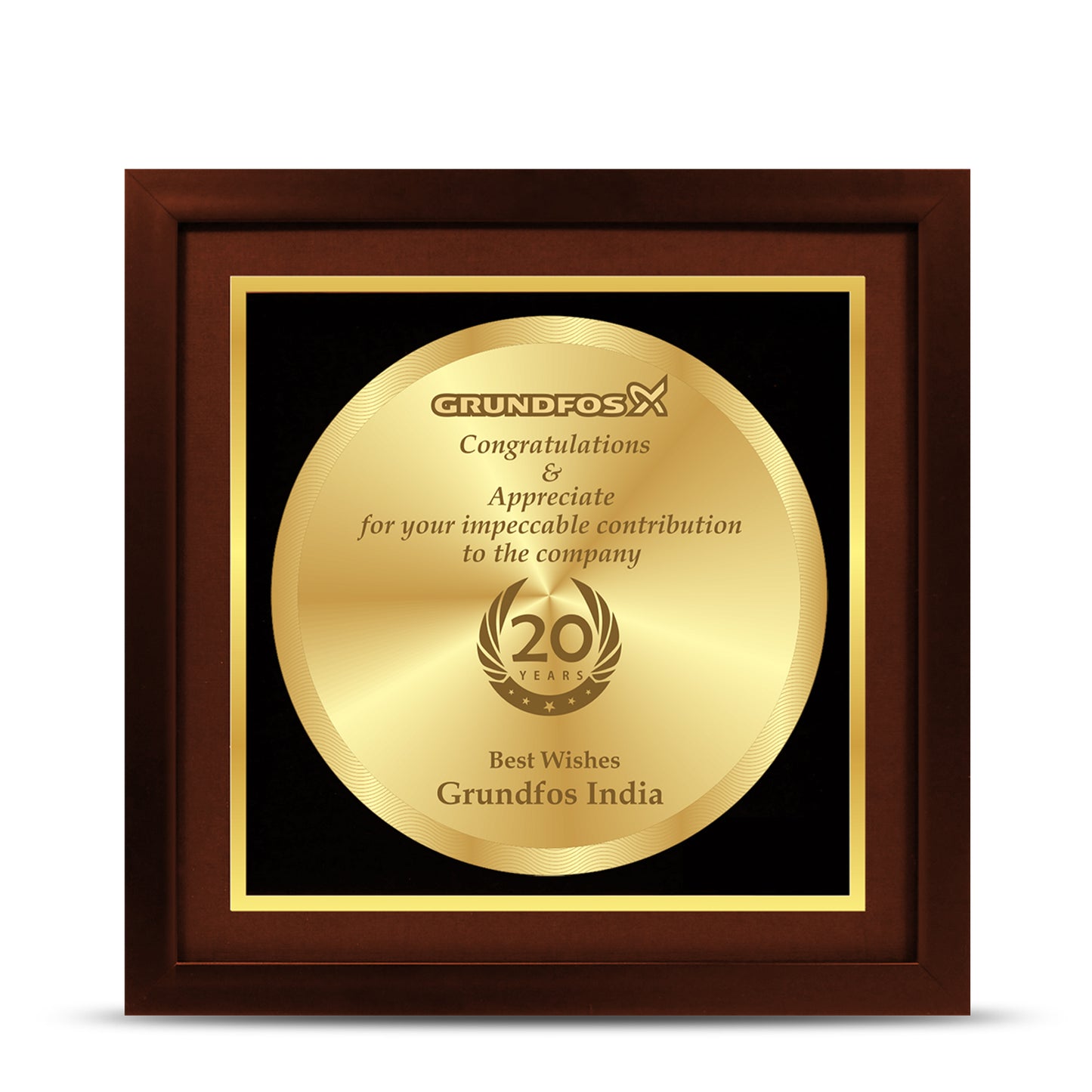 Customized 3D Memento With Matter Printed on 24K Gold Plated Foil For Corporate Gifting