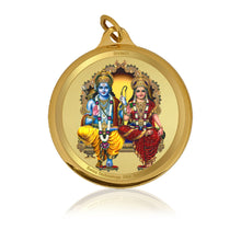 Load image into Gallery viewer, Diviniti 24K Gold Plated Ram Sita &amp; Hanuman Ji 28MM Double Sided Pendant For Men, Women &amp; Kids
