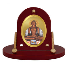 Load image into Gallery viewer, Diviniti 24K Gold Plated Mahavira Frame for Car Dashboard, Home Decor, Table &amp; Office (8 CM x 9 CM)
