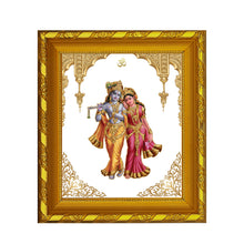 Load image into Gallery viewer, Diviniti 24K Gold Plated Radha Krishna Photo Frame for Home Decor and Tabletop (15 CM x 13 CM)
