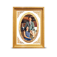 Load image into Gallery viewer, Diviniti Photo Frame With Customized Photo Printed on 24K Gold Plated Foil| Personalized Gift for Birthday, Marriage Anniversary &amp; Celebration With Loved Ones| DG 022 Size 4.5
