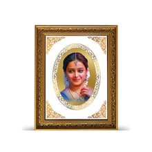 Load image into Gallery viewer, Diviniti Photo Frame With Customized Photo Printed on 24K Gold Plated Foil For Wedding Anniversary Gift
