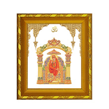 Load image into Gallery viewer, Diviniti 24K Gold Plated Sai Baba Photo Frame for Home Decor, Table (15 CM x 13 CM)
