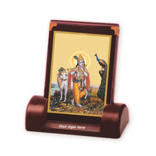 Load image into Gallery viewer, 24K Gold Plated Lord Krishna Customized Photo Frame For Corporate Gifting
