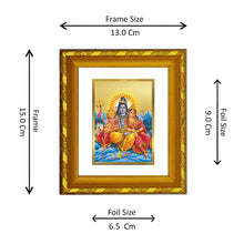 Load image into Gallery viewer, DIVINITI 24K Gold Plated Religious Shiv Parivar Photo Frame For Home Decor, TableTop (15.0 X 13.0 CM)
