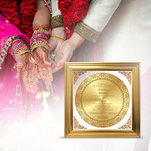 Load image into Gallery viewer, Diviniti Customized Designer Wedding Card on 24K Gold Plated Foil For Marriage Invitation

