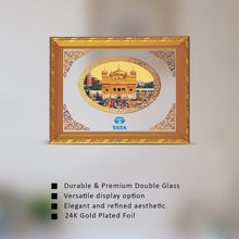 Load image into Gallery viewer, 24K Gold Plated Swarn Mandir Customized Photo Frame For Corporate Gifting

