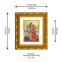 Load image into Gallery viewer, DIVINITI 24K Gold Plated Shiva Parvati Photo Frame For Home Decor, TableTop, Gift, Puja (15.0 X 13.0 CM)
