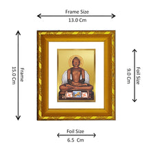 Load image into Gallery viewer, DIVINITI 24K Gold Plated Mahavira Religious Photo Frame For Home Wall Decor, Worship (15.0 X 13.0 CM)
