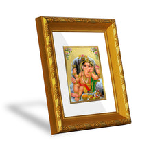 Load image into Gallery viewer, DIVINITI 24K Gold Plated Bal Ganesha Photo Frame For Home Wall Decor, Festival Gift (15.0 X 13.0 CM)
