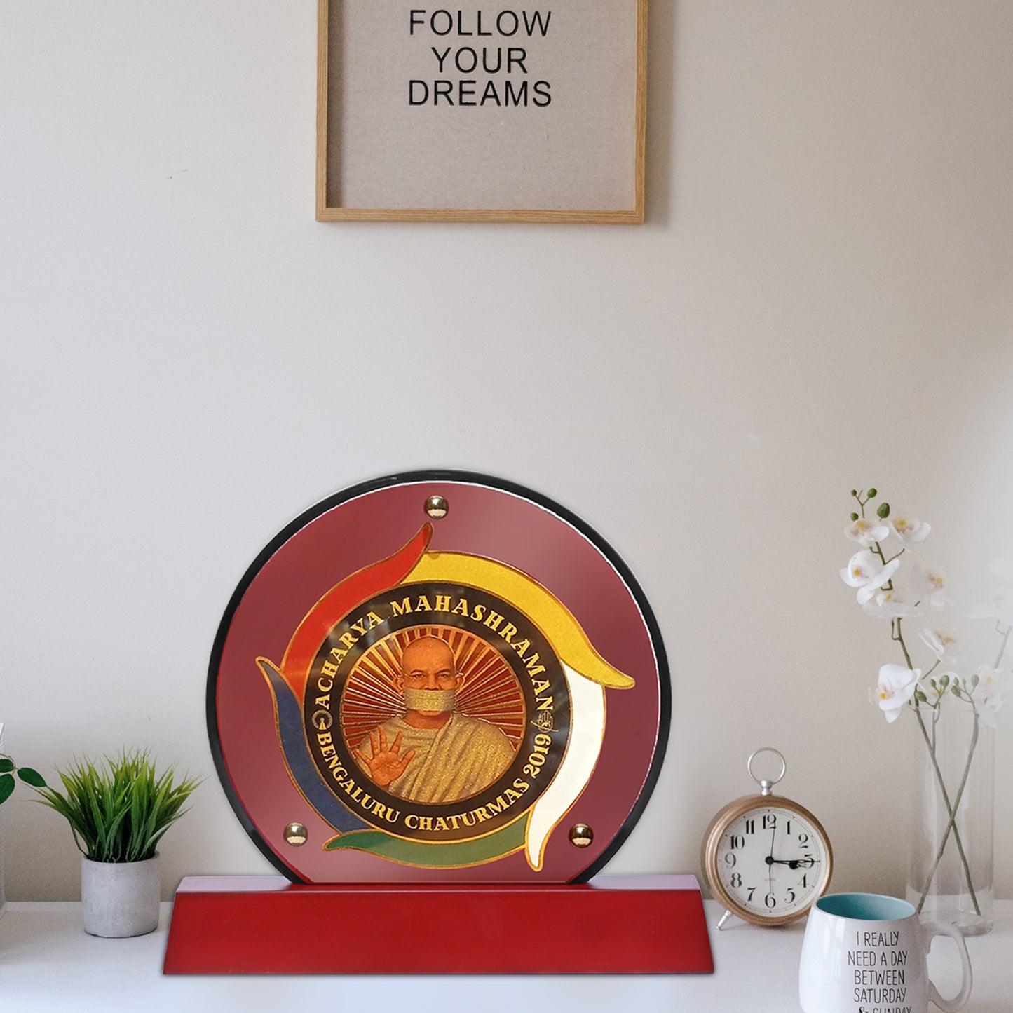 Customized MDF Memento With Matter Printed on 24K Gold Plated Foil For Corporate Gifting