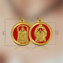 Load image into Gallery viewer, Diviniti 24K Gold Plated Padmavathi &amp; Tirupati Balaji 22MM Double Sided Pendant For Men, Women &amp; Kids
