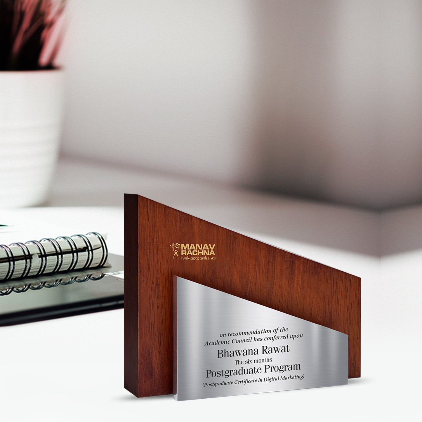 Customized Memento with Matter Printed on Metal Sheet For Corporate Gifting