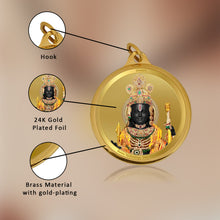 Load image into Gallery viewer, Diviniti 24K Gold Plated Ram Lalla &amp; Ram Mandir 22MM Double Sided Pendant For Men, Women &amp; Kids

