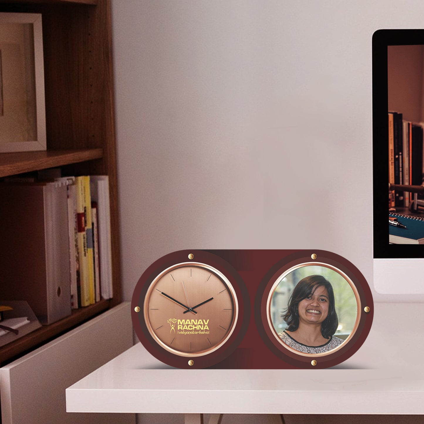 Customize MDF Memento with Watch & Image For Corporate Gifting
