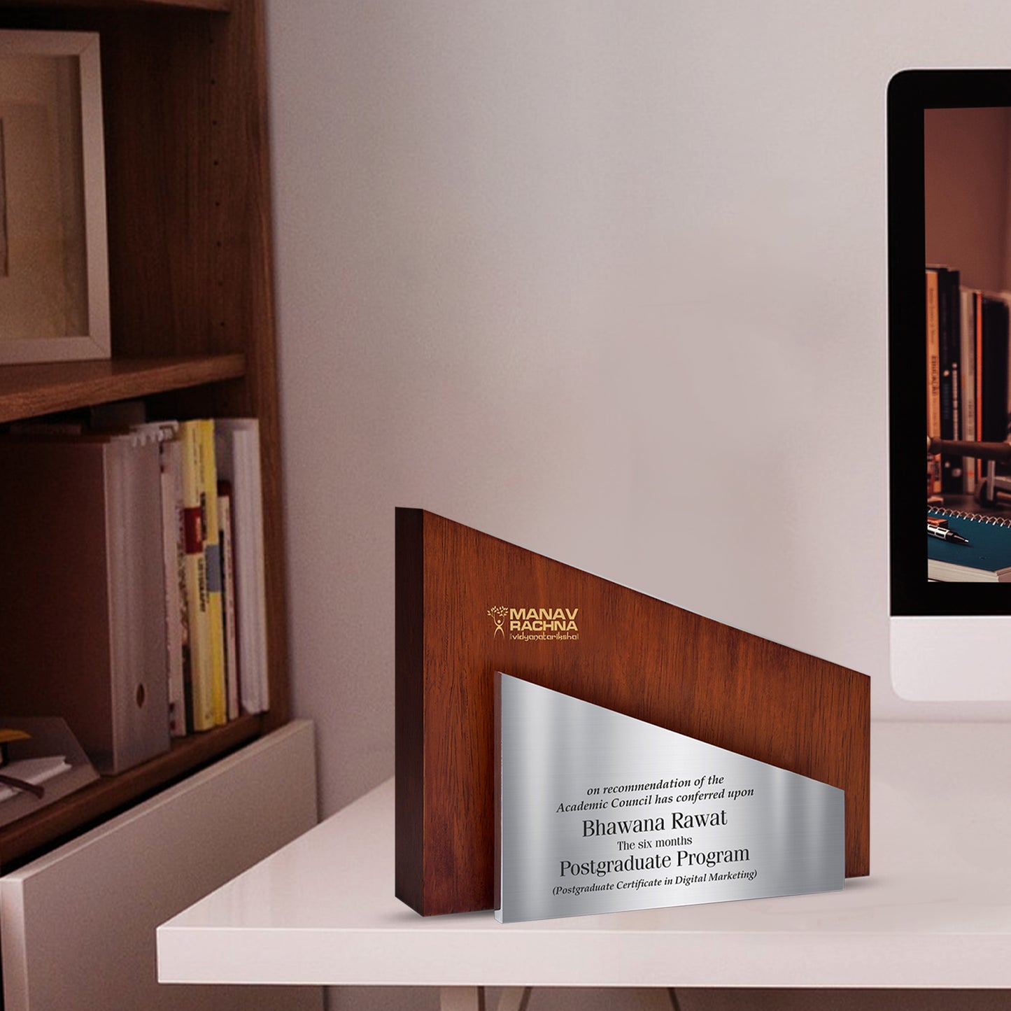 Customized Memento with Matter Printed on Metal Sheet For Corporate Gifting