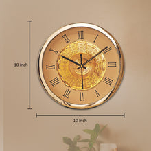 Load image into Gallery viewer, Diviniti 24K Gold Plated Round Analog Wall Clock For Wedding Gift (10 inch x 10 inch)
