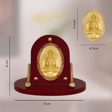 Load image into Gallery viewer, Diviniti 24K Gold Plated Mahavira Frame for Car Dashboard, Home Decor, Table &amp; Office (8 CM x 9 CM)
