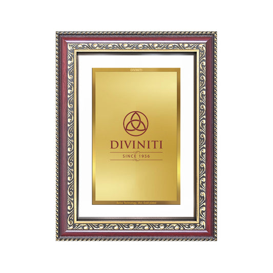 Diviniti Double Glass Frame Personalised Tabletop and Wall Photo Frame in 24K Gold Plated Foil | DG-105-S2.5