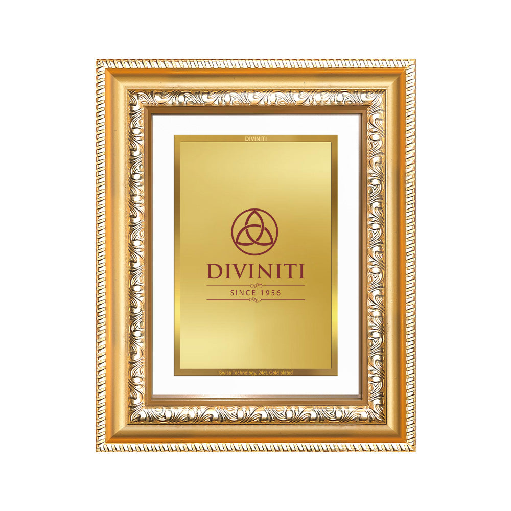 Diviniti Double Glass Frame Personalised Tabletop and Wall Photo Frame in 24K Gold Plated Foil | DG-112-S2