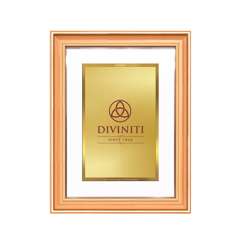 Diviniti Double Glass Frame Personalised Tabletop and Wall Photo Frame in 24K Gold Plated Foil | HP-15-01-S3
