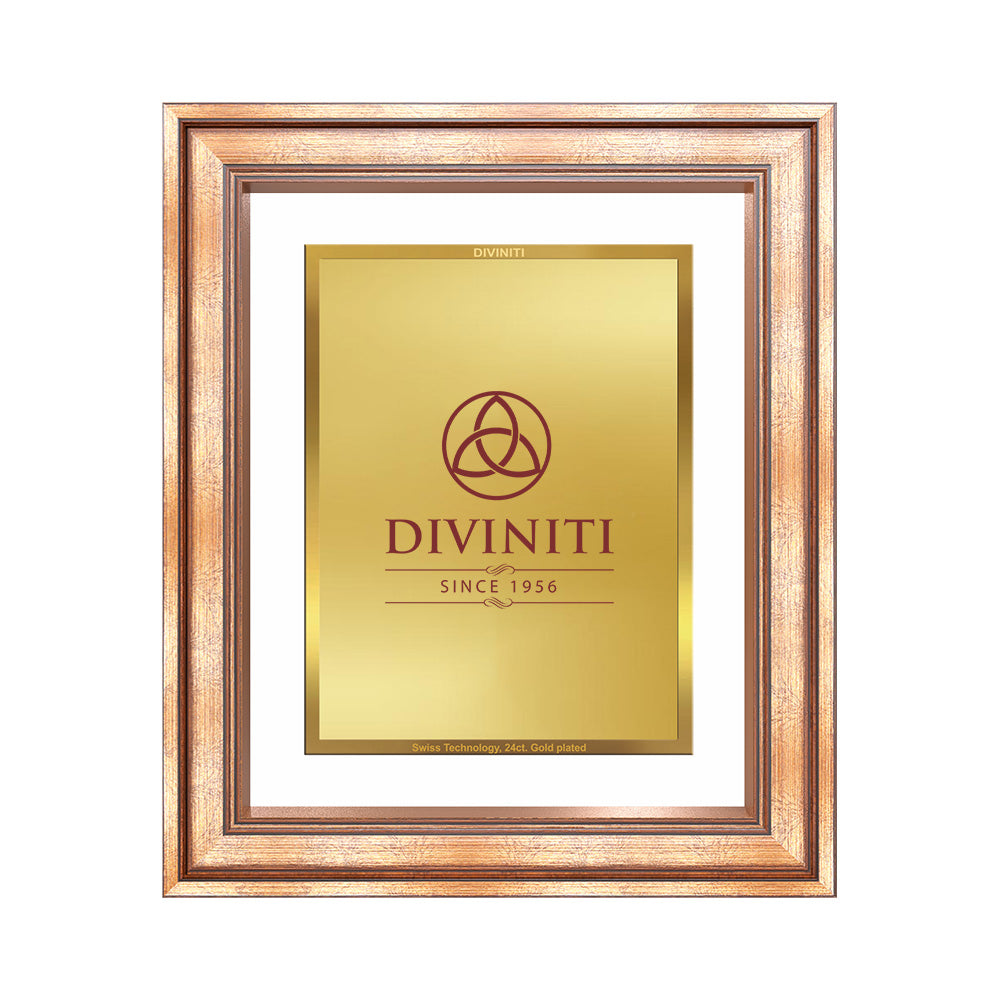 Diviniti Double Glass Frame Personalised Wall Photo Frame in 24K Gold Plated Foil | HP-15-01-S4
