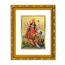 Load image into Gallery viewer, DIVINITI 24K Gold Plated Goddess Durga Photo Frame For Home  Decor, Festival, Puja (21.5 X 17.5 CM)
