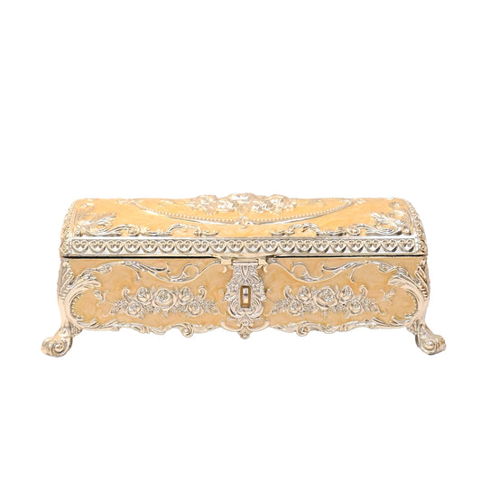 DIVINITI 24K Gold Plated Jewellery Box Luxurious Premium Storage for Precious Keepsakes and Accessories (8x24.5x12.3)