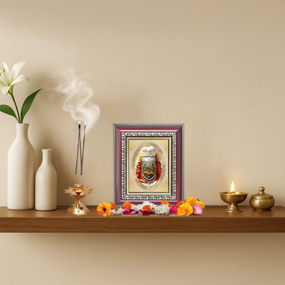 Mahakaleshwar Jyotirlinga Divine Mahakaal Power & Protection Royal Tabletop Frame in 24K Gold Plated Foil