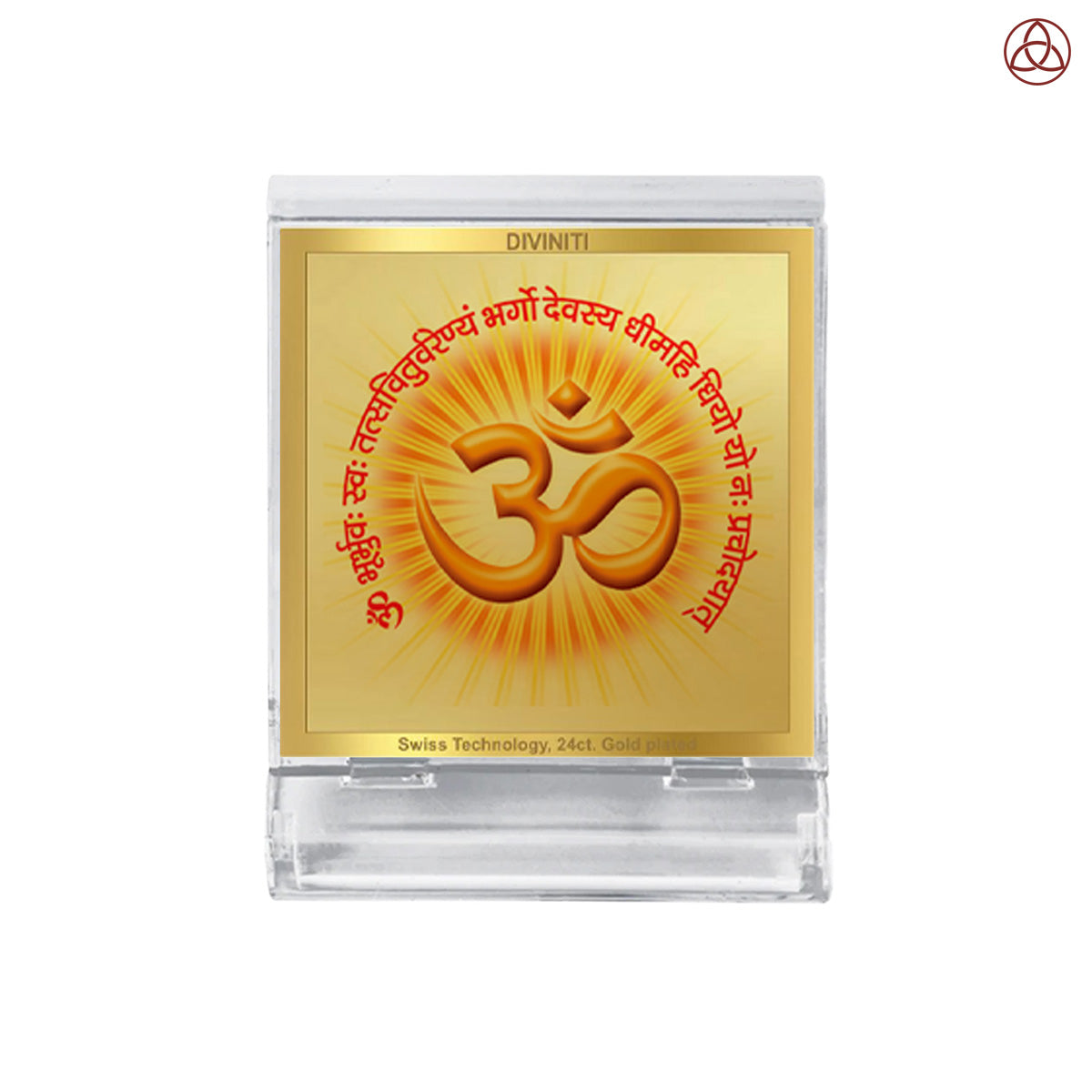 24 Karat Gold Plated Foil Divine Mantra Car Frame