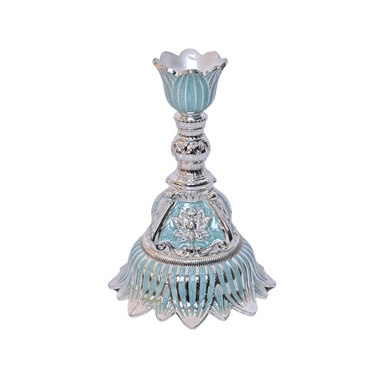 999 Silver Plated Candle Stand | Regal Finish Decorative Tabletop Piece for Décor and Gifting