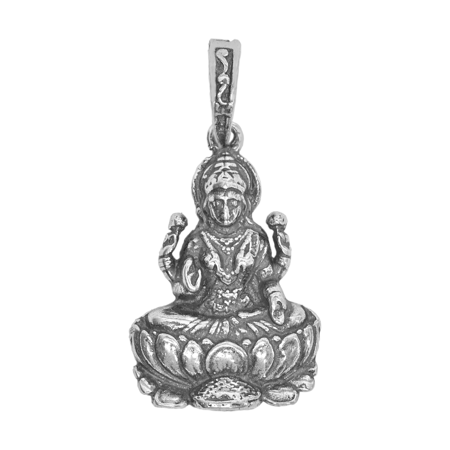 925 Pure Silver Laxmi Pendant for Men, Women & Kids Divine God Pendant for Birthday, Anniversary, Special Occasion Gift (2.3x1.5 CM 6 g)