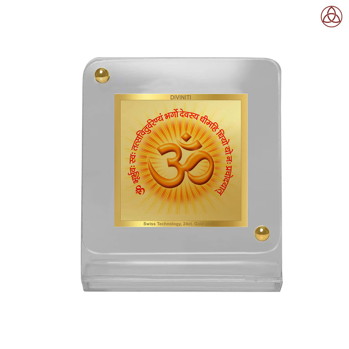 24 Karat Gold Plated Foil Divine Mantra Car Frame