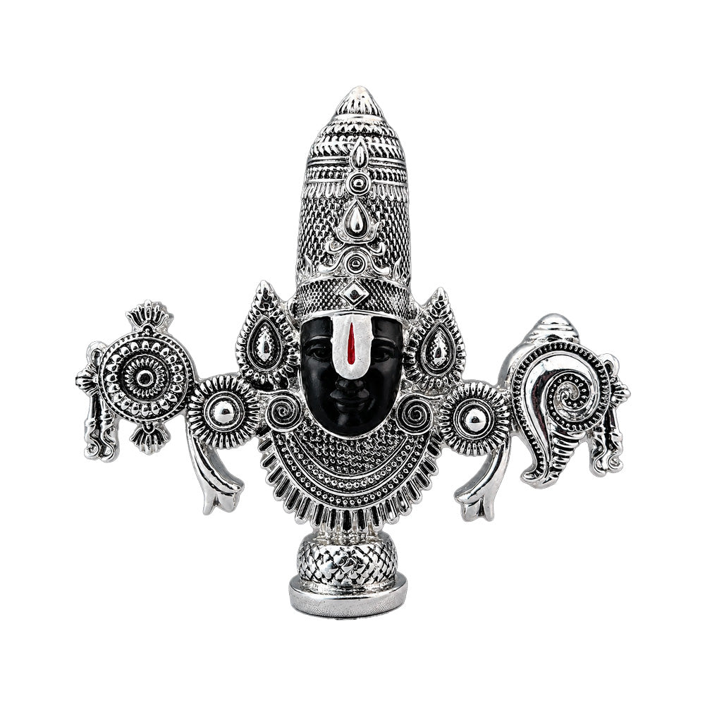 Diviniti 999 Silver Plated Antique Balaji Idol with Luxury Gift Box Décor