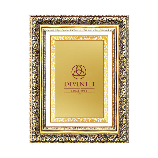 Diviniti Double Glass Frame Personalised Wall Mount Photo Frame in 24K Gold Plated Foil | HP-10-01-S5