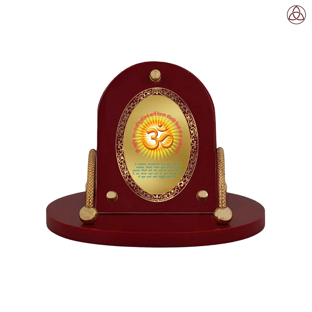24 Karat Gold Plated Foil Divine Mantra Car Frame