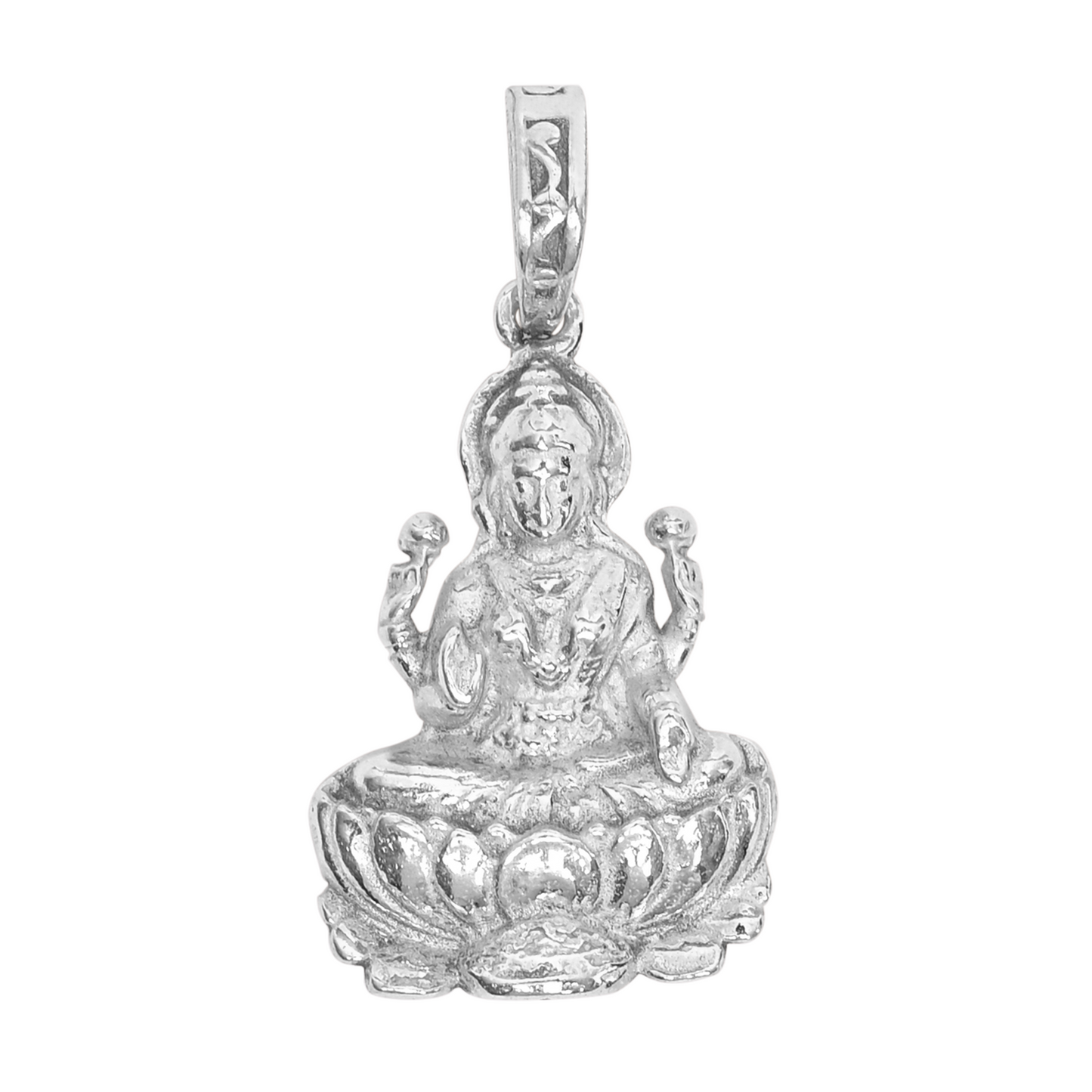 925 Pure Silver Laxmi Pendant for Men, Women & Kids Divine God Pendant for Birthday, Anniversary, Special Occasion Gift (2.2x1.6 CM 6 g)