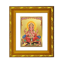 Load image into Gallery viewer, DIVINITI 24K Gold Plated Ganesha Wall Photo Frame For Home Decor, Good Fortune, Puja (15.0 X 13.0 CM)
