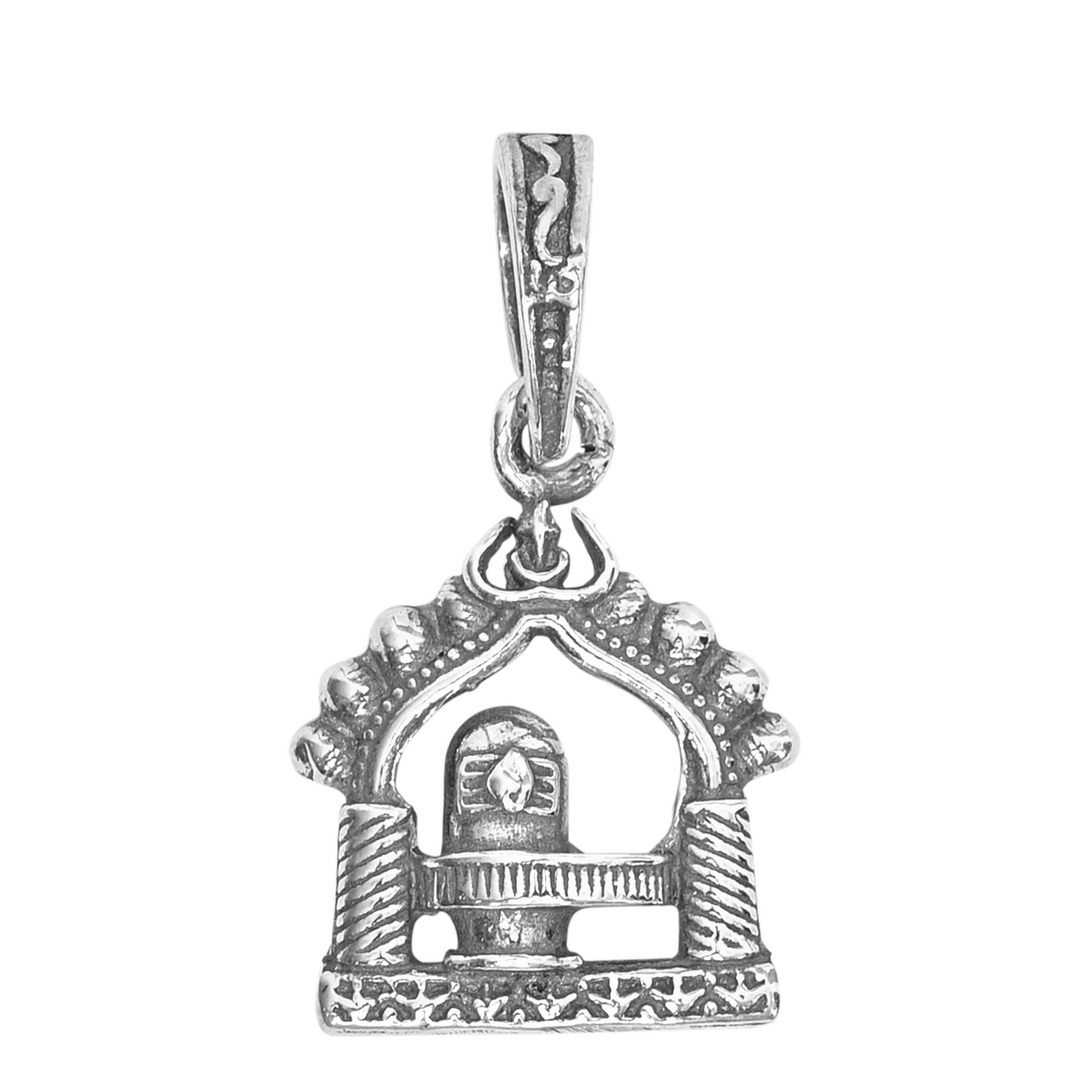 925 Pure Silver Shiv Ling Pendant for Men, Women & Kids Divine God Pendant for Birthday, Anniversary, Special Occasion Gift (1.5x1.4 CM 3 g)