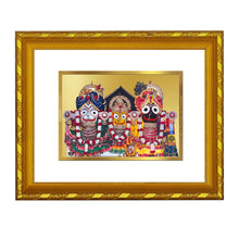 Load image into Gallery viewer, DIVINITI 24K Gold Plated Jagannath Photo Frame For Home Wall Decor, Puja Room, Gift (21.5 X 17.5 CM)
