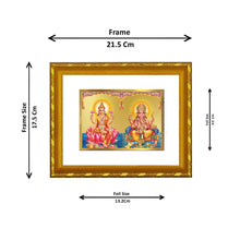 Load image into Gallery viewer, DIVINITI 24K Gold Plated Lakshmi Ganesh Photo Frame For Home Decor, Diwali Gift, Puja (21.5 X 17.5 CM)
