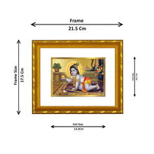 Load image into Gallery viewer, DIVINITI 24K Gold Plated Laddu Gopal Photo Frame For Home Decor, Festival Puja, Gift (21.5 X 17.5 CM)
