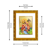 Load image into Gallery viewer, DIVINITI 24K Gold Plated Hanuman Ji Photo Frame For Home Decor, Tabletop, Festival Puja (21.5 X 17.5 CM)
