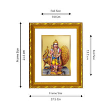Load image into Gallery viewer, DIVINITI 24K Gold Plated Karthikey Wall Photo Frame For Home Decor, Worship, Gift (21.5 X 17.5 CM)
