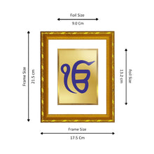 Load image into Gallery viewer, DIVINITI 24K Gold Plated Ik Onkar Wall Photo Frame For Home Decor, Tabletop, Gift (21.5 X 17.5 CM)
