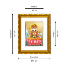 Load image into Gallery viewer, DIVINITI 24K Gold Plated Brahma Ji Wall Photo Frame For Home Decor, Tabletop, Gift (21.5 X 17.5 CM)
