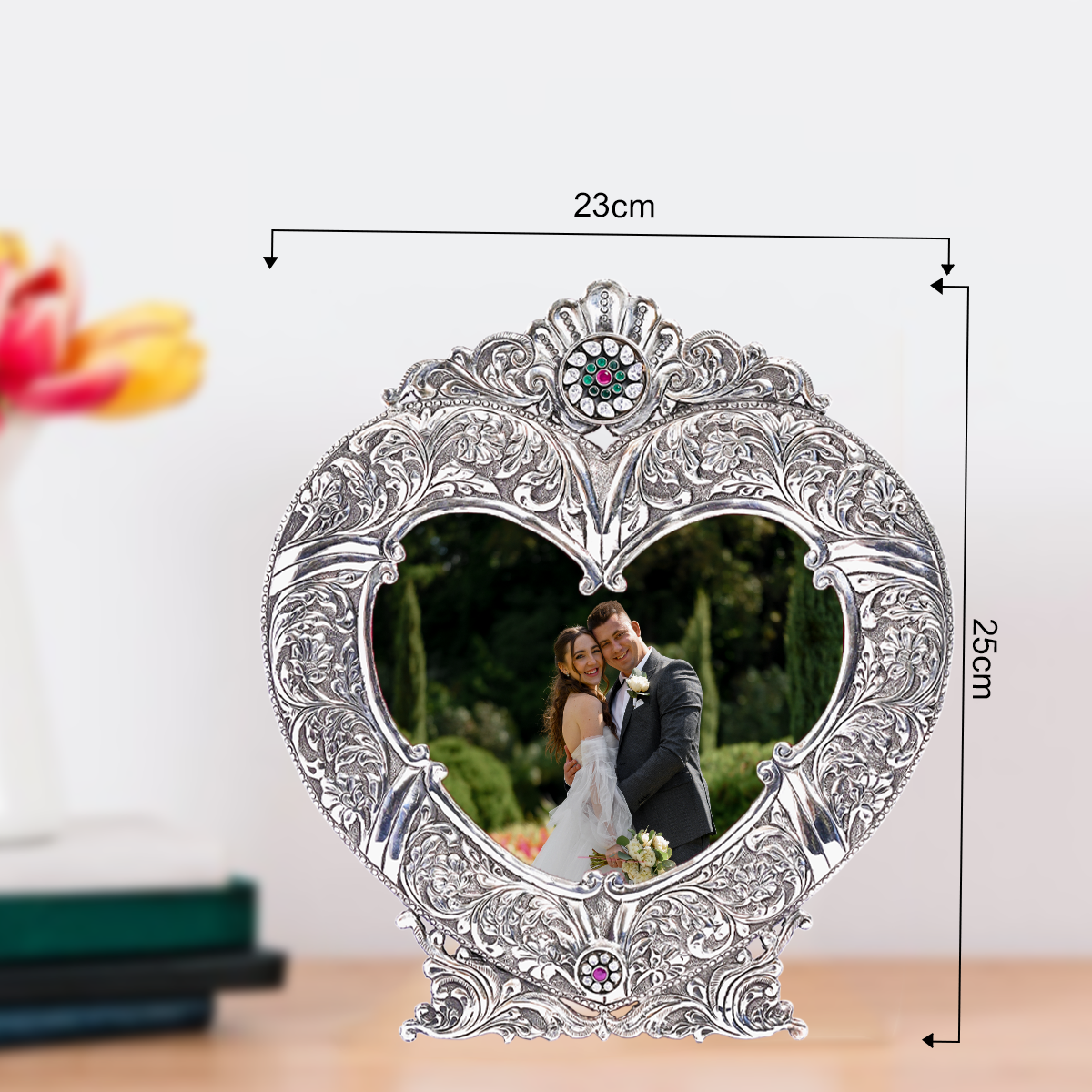 Pure Silver Photo Frame Hearth Design (23x25 cm 334g)